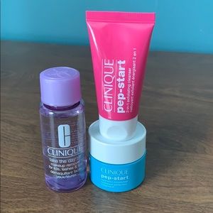 Clinique pep-start products + makeup remover